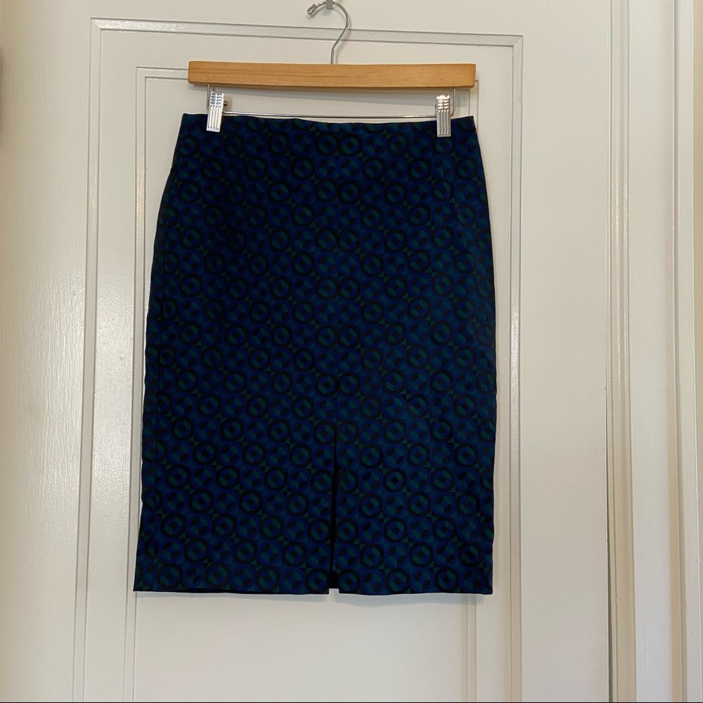 Boden Geometric pencil skirt